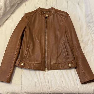 Cole Haan congac leather jacket